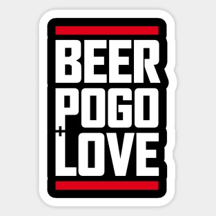 beer, pogo & love black Sticker